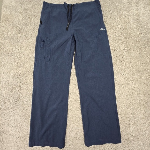 Carhartt Scrub Pants Womens Large Blue Cross‎ Flex Utility Bootcut Lightweight - Picture 1 of 14